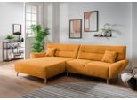 Ecksofa HOME AFFAIRE "Drago, elegant und zeitlos, komfortabel, Holzfuß, L-Form, Breite 290cm", gold, B:290cm H:81cm T:166cm, 100% Polyester, Sofas, Ecksofa, frei im Raum stellbar, inkl. 2 Zierkissen