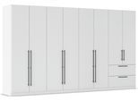 Kleiderschrank OTTO HOME "Mehrzweckschrank Aktenschrank Möbel Mietswohnung Schlafzimmer AVOLA", weiß (alpinweiß), B:360cm H:210cm T:54cm, Holzwerkstoff, Schränke, Kleiderschrank, mit hochwertigen Stangengriffen aus Metall in Schwarz MADE IN GERMANY