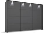 Kleiderschrank OTTO HOME "Mehrzweckschrank Aktenschrank Möbel Mietswohnung Schlafzimmer OTELI", grau (graumetallic), B:278cm H:214cm T:68cm, Holzwerkstoff, Schränke, Kleiderschrank, inkl. Passepartout optional mit Beleuchtung MADE IN GERMANY