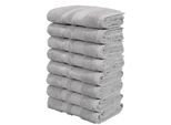Handtücher OTTO HOME "Vanessa, 8 Handtücher, 50x100cm, in Standard- und Premium-Qualität", hellgrau, B:50cm L:100cm, Walkfrottee, Obermaterial: 100% Baumwolle, Handtücher, Handtücher, Handtücher mit Bordüre, 100% Baumwolle, einfarbig, weich