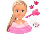 Frisier- & Schminkkopf BAYER "Charlene Top Model", pink (blond), Frisierköpfe, KinderH:21cm, Frisier- & Schminkkopf, H:21cm