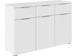 Kombikommode OTTO HOME "Kommode Sideboard Schubladenkommode Schlafzimmerkommode CORTONA", weiß (alpinweiß), B:120cm H:81cm T:42cm, Holzwerkstoff, Sideboards, Kombikommode, mit 3 Schubladen und 3 verstellbaren Einlegeboden MADE IN GERMANY