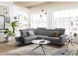 Ecksofa MUSTERRING "MR 4615", grau, B:272cm H:84cm T:214cm, 100% Polyester, Sofas, Ecksofa, mit Kopf- und Rückenverstellung, Metallfuß schwarz, Maße 272 x 214 cm