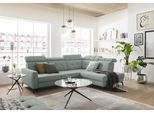 Ecksofa MUSTERRING "MR 4615", grün (mint), B:272cm H:84cm T:214cm, 100% Polyester, Sofas, Ecksofa, mit Kopf- und Rückenverstellung, Metallfuß schwarz, Maße 272 x 214 cm