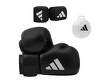 Boxhandschuhe ADIDAS PERFORMANCE "Boxing Set Men" Gr. 12, schwarz, Boxhandschuhe, Herren, 12 12, Baumwollmischung, Elasthan, Kunstleder, Boxhandschuhe