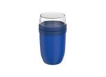 Lunchbox MEPAL "Lunchpot XL Ellipse 750 ml + 300 ml", blau (vivid blau), B:10,7cm H:20cm L:10,7cm Ø:10,7cm, Lebensmittelaufbewahrungsbehälter, Lunchbox, Spülmaschinengeeignet, Mikrowellenfest
