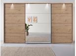 Kleiderschrank OTTO HOME "Mehrzweckschrank Aktenschrank Möbel Mietswohnung Schlafzimmer OTELI", braun (eiche artisan), B:368cm H:214cm T:68cm, Holzwerkstoff, Schränke, Kleiderschrank, inkl. Passepartout optional mit Beleuchtung MADE IN GERMANY