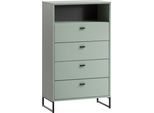 Midischrank SCHILDMEYER "Janne, Midischrank, Made in Germany, B: 60 cm", grün (pistazie), B:60,2cm H:103,9cm T:33cm, FSC-zertifizierter Holzwerkstoff, Schränke, Midischrank, Solide Verarbeitung - Dieses Produkt ist in Deutschland gefertigt