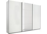 Kleiderschrank OTTO HOME "Mehrzweckschrank Aktenschrank Möbel Mietswohnung Schlafzimmer DOBENE", weiß (alpinweiß), B:270cm H:210cm T:62cm, Holzwerkstoff, Schränke, Kleiderschrank, mit großen Spiegelelementen, inkl. Schubladeneinsatz MADE IN GERMANY
