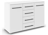 Kombikommode OTTO HOME "Highboard Sideboard Schubladenkommode Kommode Schlafzimmer AVOLA", weiß (alpinweiß), B:120cm H:81cm T:42cm, Holzwerkstoff, Sideboards, Kombikommode, vier große Schubladen und 2 Türen, mit 4 Einlegeböden MADE IN GERMANY