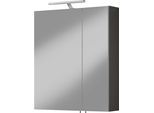 Spiegelschrank WELLTIME "Torino, Spiegelschrank, Made in Germany, B: 60 cm", grau (basaltgrau), B:60cm H:74cm T:16cm, FSC-zertifizierter Holzwerkstoff, Schränke, Spiegelschrank, Solide Verarbeitung - Dieses Produkt ist in Deutschland gefertigt