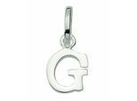 Buchstabenanhänger ADELIA´S "Buchstabenanhänger G 925 Silber", silber, Schmuckanhänger, Damen, G, Silber 925 (Sterlingsilber), Silberanhänger Buchstabe G