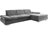 Ecksofa DIE PLANBAR "MP-IN17004 L-Form, Breite 331 cm, wahlweise weitere Funktionen", grau, B:331cm H:84cm T:124cm, 100% Polyester, Sofas, Ecksofa, Federkern-Polsterung, inkl. Sitztiefenverstellung