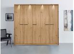 Kleiderschrank OTTO HOME "Mehrzweckschrank Aktenschrank Möbel Mietswohnung Schlafzimmer OTELI", braun (eiche artisan), B:230cm H:212cm T:58cm, Holzwerkstoff, Schränke, Kleiderschrank, inkl. Passepartout optional mit Beleuchtung MADE IN GERMANY
