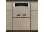 BAUKNECHT teilintegrierbarer Geschirrspüler, Energieeffizienz: A (A-G), grau (edelstahl), B:44,8cm H:82cm T:55,5cm, Geschirrspüler, PowerClean Hochdruckdüsen – reinigt hartnäckigste Verschmutzungen