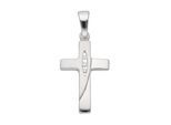 Kettenanhänger ADELIA´S "Kreuzanhänger 925 Silber mit Zirkonia", silber, Schmuckanhänger, Damen, mit Zirkonia, Silber 925 (Sterlingsilber), Kettenanhänger, Silberanhänger Kreuz