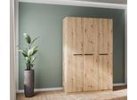 Kleiderschrank OTTO HOME "Mehrzweckschrank Aktenschrank Möbel Mietswohnung Schlafzimmer MODI", braun (eiche artisan), B:136cm H:210cm T:54cm, Holzwerkstoff, Schränke, Kleiderschrank, in angesagten Farbkombinationen, optional mit Spiegel MADE IN GERMANY