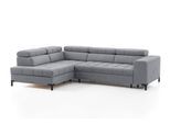 Ecksofa EXXPO - SOFA FASHION "Bocco, hochwertige Verarbeitung, toller Sitzkomfort, bequem, L-Form", silber, B:276cm H:75cm T:203cm, 100% PES, Sofas, Ecksofa, mit Bettfunktion & Bettkasten, Luxus-Microfaser +Simply Clean
