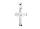 Kettenanhänger ADELIA´S "Kreuzanhänger 925 Silber mit Zirkonia", silber, Schmuckanhänger, Damen, mit Zirkonia, Silber 925 (Sterlingsilber), Kettenanhänger, Silberanhänger Kreuz