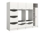 Mehrzweckschrank-Set WELLTIME "FALAS, 4-teilig, Hauswirtschaftsraum Set, Breite 242 cm", weiß (weiß nb), H:195cm T:68cm, Holzwerkstoff, Kastenmöbel-Sets, Kombination, Waschmaschinenumbau, Waschmaschinenschrank, Wäschekammer