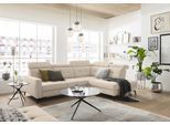 Ecksofa MUSTERRING "MR 4615", beige (nature), B:272cm H:84cm T:214cm, 100% Polyester, Sofas, Ecksofa, mit Kopf- und Rückenverstellung, Metallfuß schwarz, Maße 272 x 214 cm