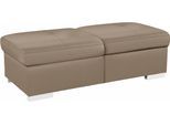 Hocker EXXPO - SOFA FASHION "Spring Bankhocker, guter Sitzkomfort und tolle Verarbeitungsdetails", braun (schlamm), B:140cm H:44cm T:67cm, NaturLEDER (echtes Rindsleder) in Sitz und Rücken. Korpus in passendem Kunstleder SOFTLUX bezogen;Luxus-Microfaser (100% Polyester);Struktur ( 100%Polyester), Hocker, Polsterhocker, aus Luxus-Microfaser +Simply Clean - für besonders einfache Reinigung