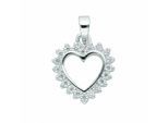 Kettenanhänger ADELIA´S "Herzanhänger 925 Silber mit Zirkonia", silber, Schmuckanhänger, Damen, mit Zirkonia, Silber 925 (Sterlingsilber), Kettenanhänger, Silberanhänger Herz