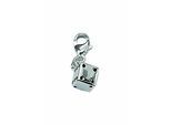 Charm-Einhänger ADELIA´S "Charm Anhänger Würfel 925 Silber", silber, Charms, Damen, Silber 925 (Sterlingsilber), Silberanhänger Würfel