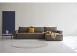 Ecksofa INNOVATION LIVING ™ "Newilla, bequemes L-Form Sofa mit Funktion & Bettkasten, B: 340cm", grau (taupe), B:340cm H:65cm T:176cm, Sofas, Ecksofa, 10cm Pocket Spring Komfort, großer Stauraum, stabile Stahlkonstruktion