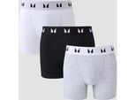 MP Herren Boxershorts (3er-Packung) – Schwarz/Weiß/Grau - XXL