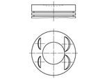 MAHLE Kolben 021pi00127000 für Mercedes RENAULT