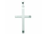 Kreuzkette ADELIA´S "Halskette - Kreuzkette mit Kreuz Anhänger aus 925 Silber", silber, Halsketten, Damen, Silber 925 (Sterlingsilber), Kreuzkette, Schmuckset mit bis 45 cm stufenlos verstellbarer 925 Silber Halskette