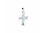 Kettenanhänger ADELIA´S "Kreuzanhänger 925 Silber mit Zirkonia", silber, Schmuckanhänger, Damen, mit Zirkonia, Silber 925 (Sterlingsilber), Kettenanhänger, Silberanhänger Kreuz
