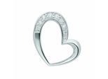 Kettenanhänger ADELIA´S "Herzanhänger 925 Silber mit Zirkonia", silber, Schmuckanhänger, Damen, mit Zirkonia, Silber 925 (Sterlingsilber), Kettenanhänger, Silberanhänger Herz