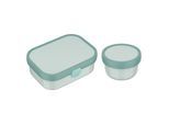 Lunchbox MEPAL "Obst- und Bentobox Campus (2025) 300 & 750 ml 2er Set", grün (cool mint), B:2cm H:2cm L:2cm, Kunststoff, Lebensmittelaufbewahrungsbehälter, Lunchbox, Spülmaschinengeeignet