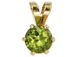 Kettenanhänger JOBO "Anhänger mit Peridot 10 mm", gelb (grün, grün), Schmuckanhänger, Damen, Gelbgold 585, Kettenanhänger, 14 Karat 585 Gold
