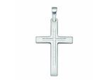 Kreuzkette ADELIA´S "Halskette - Kreuzkette mit Kreuz Anhänger aus 925 Silber", silber, Halsketten, Damen, Silber 925 (Sterlingsilber), Kreuzkette, Schmuckset mit bis 45 cm stufenlos verstellbarer 925 Silber Halskette