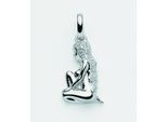 Kette mit Anhänger ADELIA´S "925 Silber Sternzeichen Anhänger Jungfrau mit Zirkonia", silber, Halsketten, Damen, Silber 925 (Sterlingsilber), Schmuckset - Set mit Halskette