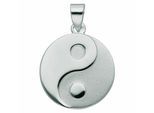 Kette mit Anhänger ADELIA´S "Damen 925 Silber Anhänger Ying Yang Ø 15,8 mm", silber, Halsketten, Damen, Silber 925 (Sterlingsilber), Schmuckset - Set mit Halskette