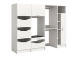 Badmöbel-Set WELLTIME "FALAS, 4-teilig, Hauswirtschaftsraum Set, Breite 248 cm", weiß nb, H:195cm T:68cm, Holzwerkstoff, Kastenmöbel-Sets, Badmöbel-Set, Kombination, Waschmaschinenumbau, Waschmaschinenschrank, Wäschekammer