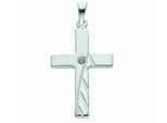 Kreuzkette ADELIA´S "Halskette - Kreuzkette mit Kreuz Anhänger mit Zirkonia aus 925", silber, Halsketten, Damen, Silber 925 (Sterlingsilber), Kreuzkette, Schmuckset mit bis 45 cm stufenlos verstellbarer 925 Silber Halskette