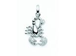 Kette mit Anhänger ADELIA´S "925 Silber Sternzeichen Anhänger Skorpion mit Zirkonia", silber, Halsketten, Damen, Silber 925 (Sterlingsilber), Schmuckset - Set mit Halskette