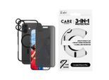 CARE BY PANZERGLASS Displayschutzglas "3-in-1 Protection, Privacy Glass, Case, Lens Cover", schwarz (transparent, schwarz), B:11cm H:2,5cm T:19,5mm, Displayfolien, Displayschutzfolie, Schutzfolie, Bildschirmschutz, kratz- & stoßfest