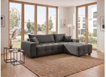 Ecksofa OTTO HOME "Bella L-Form, B: 234 cm - OTTO. Verlässliche Qualität.", anthrazit, B:234cm T:162cm, 100%Polyester, Sofas, Ecksofa, Ecksofa,Schlaffunktion,Bonnelfederkern,Rückenkissen