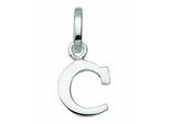 Buchstabenanhänger ADELIA´S "Buchstabenanhänger C 925 Silber", silber, Schmuckanhänger, Damen, C, Silber 925 (Sterlingsilber), Silberanhänger Buchstabe C