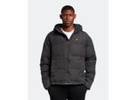 Lyle & Scott gewassen gewatteerd jack in zwart
