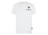 T-Shirt PHILIPP PLEIN "T-Shirt Rundhalsausschnitt Ss", Jungen, Gr. S, 01, weiß, Stoff: 100% Baumwolle, Shirts T-Shirt