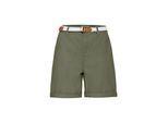 Chinoshorts OXMO "Chinoshorts OXChakira", Damen, Gr. 34, N-Gr, grün (dusty oliv), Obermaterial: 98% Baumwolle CO. 2% Elasthan EL., Hosen Chinoshorts