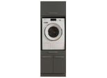 Waschmaschinenschrank Laundreezy, Anthrazit, Holzwerkstoff, 67.5x200x67.5 cm, individuell planbar, Typenauswahl, Waschküche, Waschmaschinenschrank