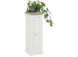 Hom`in Blumenständer, Grau, Weiß, Holzwerkstoff, 30x85x30 cm, Wohnzimmer, Wohnzimmertische, Blumenständer